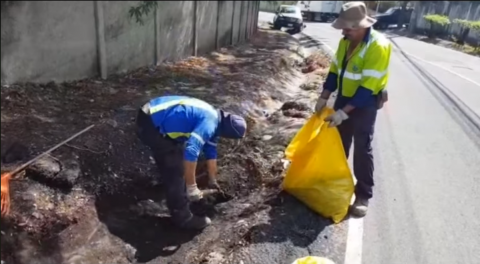 Limpieza del sistema de alcantarillado pluvial - Escazú - Mayo 2020